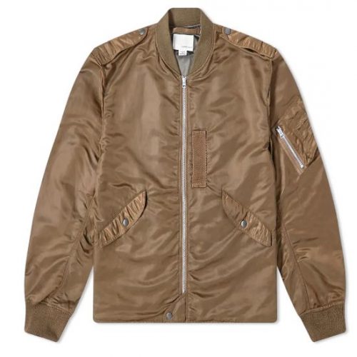 Mens Nanamica Windstopper MA-1 Jacket in Olive Taupe