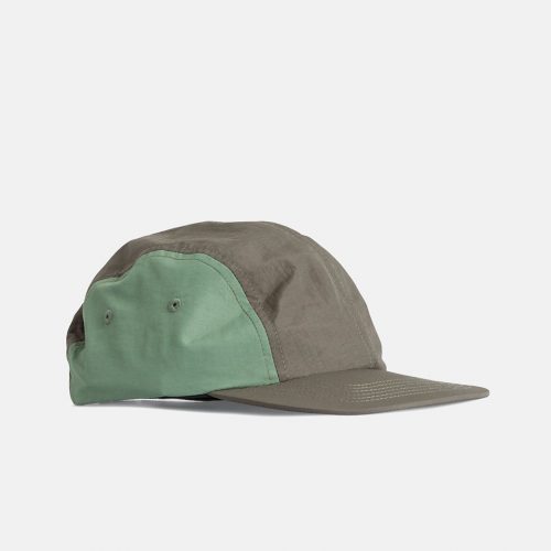 Mens Norse Projects Nylon 4 Panel Cap in Beech Green