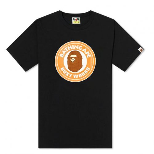 Mens A Bathing Ape BOA Colorful Busy Works T-Shirt in Black