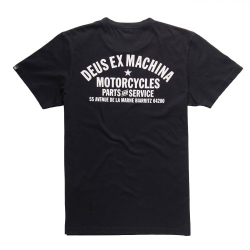 Mens Deus Ex Machina Biarritz Address T-Shirt in Black