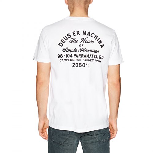 Mens Deus Ex Machina Camperdown Address T-Shirt in White