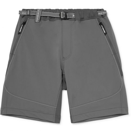 Mens And Wander Belted ZGRAV Shell Shorts in Grey