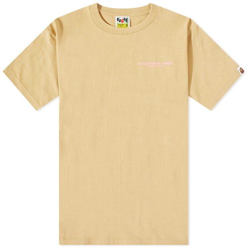 Mens A Bathing Ape A Bathing Ape Line Camo Logo Tee in BAPE Beige
