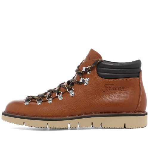 Mens Fracap M127 Cut Vibram Sole Scarponcino Hiking Boot in Cognac Brown Leather