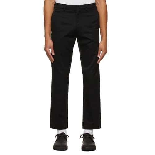 Mens Nanamica Straight Chino Trousers or Pants in Black