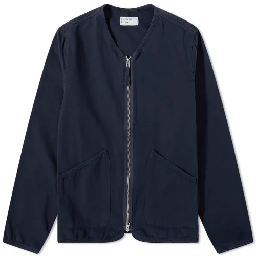 Mens Universal Works Canvas Military Liner Jacket or Coat in Dark Navy