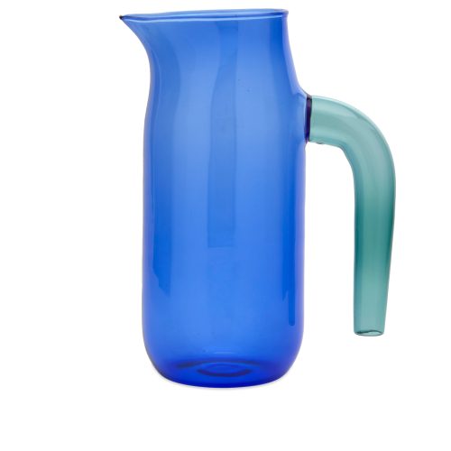 Mens Hay Extra Large Scandinavian Glass Jug in Blue