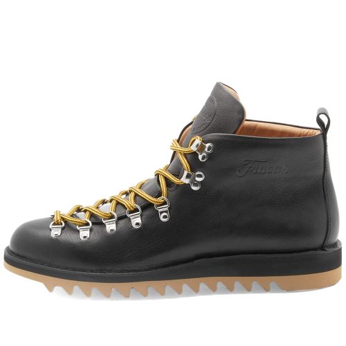 Men’s Fracap M120 Ripple Sole Scarponcino Boots in Black Leather
