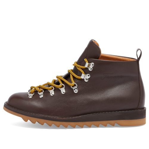 Men’s Fracap M120 Ripple Sole Scarponcino Boots in Dark Brown Leather