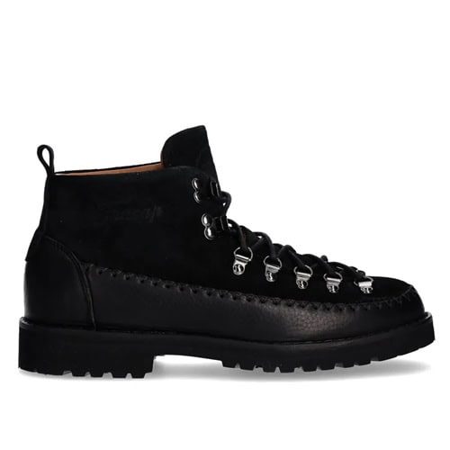 Men’s Fracap Lace-up Ankle Hiking Boots in Black Suede