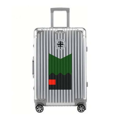 SUITCASEE Green Biarritz Aluminium Cabin Bag in Silver
